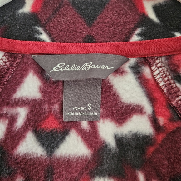 Eddie Bauer Aztec Fleece Quarter 1/4 Zip Fleece Pullover Small - Picture 5 of 6